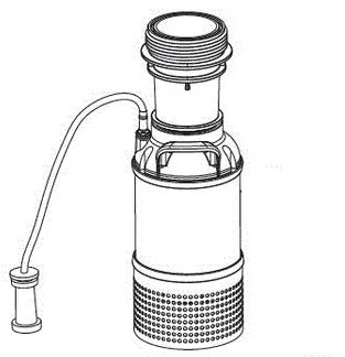 EcoSeries ES05 1/2hp Pump Motor, w/Quick Disconnect, Discharge Horn - 120V - Fastfreshmarket
