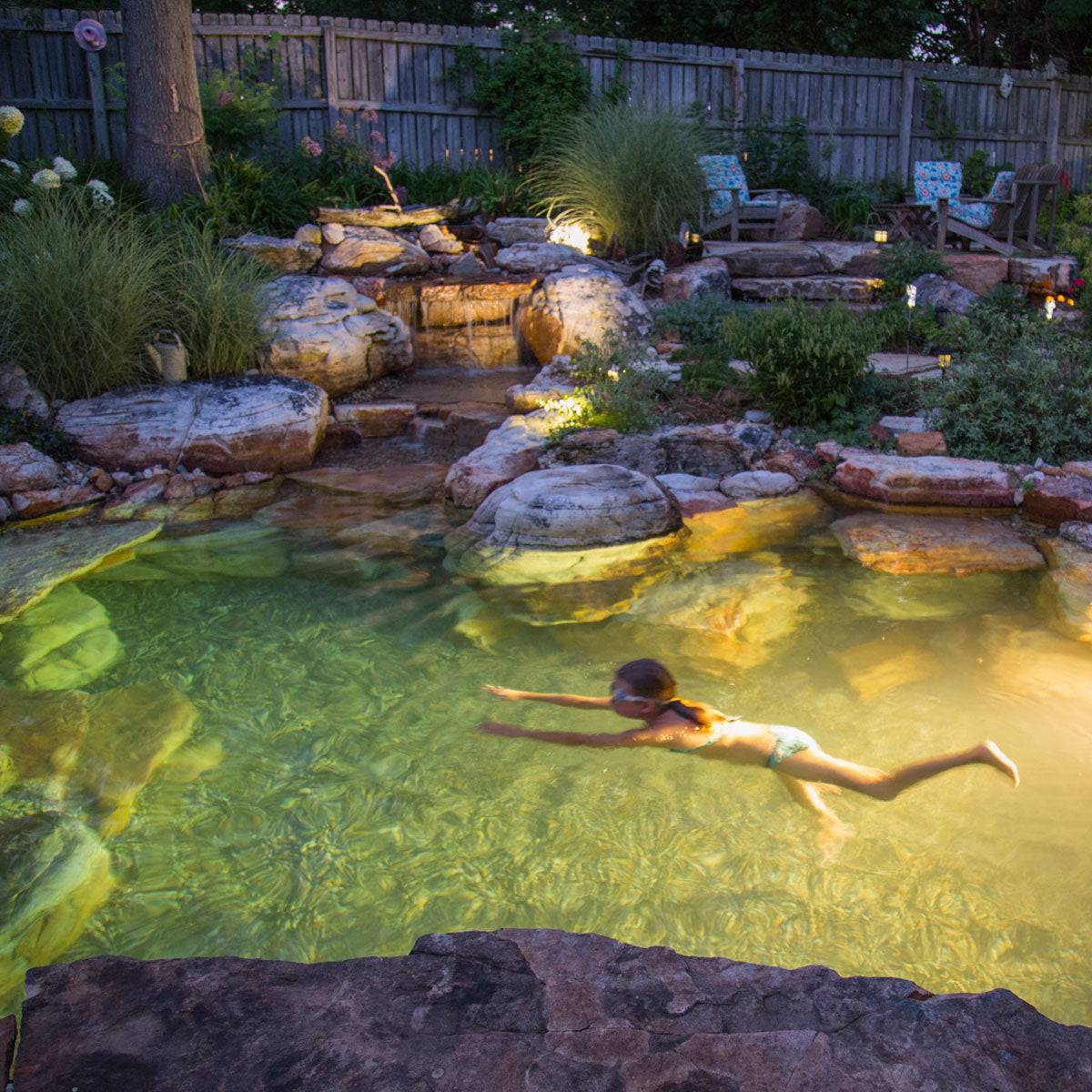 RECREATIONAL POND KIT - 9' X 20' - Complete with everything you need to build a beautiful recreation swim pond - Fastfreshmarket